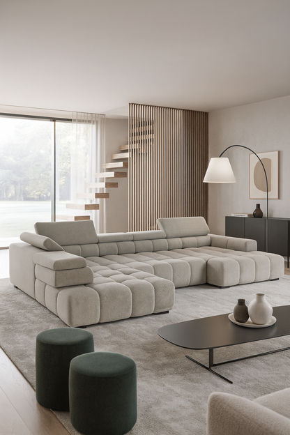 Divano Virgin angolare con penisola